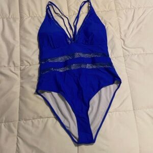 Elegant Royal Blue Women's One Piece Swimsuit